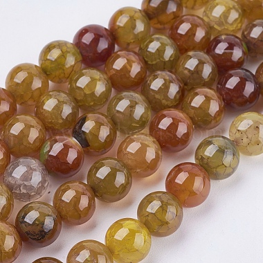 8mm SaddleBrown Round Natural Agate Beads