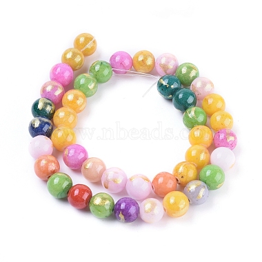 Natural Jade Beads Strands(G-F670-A16-10mm)-2