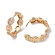 Brass Micro Pave Cubic Zirconia Hoop Earrings(EJEW-M238-69KCG)-2