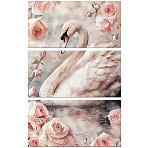 3 Sheets 3 Styles PVC Waterproof Decorative Stickers, Self Adhesive Decals for Furniture Decoration, Swan, 300x150mm, 1 sheet/style(DIY-WH0404-367)