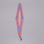 Polyester Ribbon Medal Strap, with Iron Clasp, Red, 445x21x0.5mm(AJEW-WH0241-26N)
