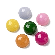 Natural White Jade Cabochons, Dyed, Half Round/Dome, Colorful, 8x4~4.5mm(G-D066-01A)