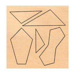 Wood Cutting Dies, with Steel, for DIY Scrapbooking/Photo Album, Decorative Embossing DIY Paper Card, Geometric Pattern, 100x100x24mm(DIY-WH0169-10)