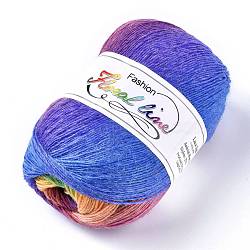 Wool Knitting Yarn, Segment Dyed, Crochet Yarn, Colorful, 1mm, about 400m/roll(YCOR-F001-01)