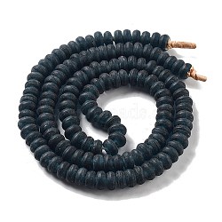 Handmade Lampwork Beads, Rondelle, Prussian Blue, 9~9.5x4.5~5mm, Hole: 1.8mm, about 133pcs/strand, 25.20''(64cm)(LAMP-Z008-10D)