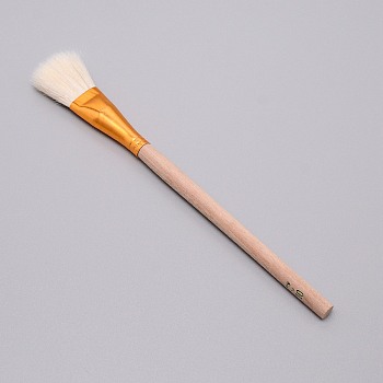 Wooden Paint Brush, with Wool, Clay Tool, BurlyWood, 19.7x1.85x1.1cm