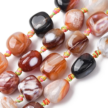 naturelles feu cr&eacute;pitent agate perles brins(G-P605-C01-01)-2