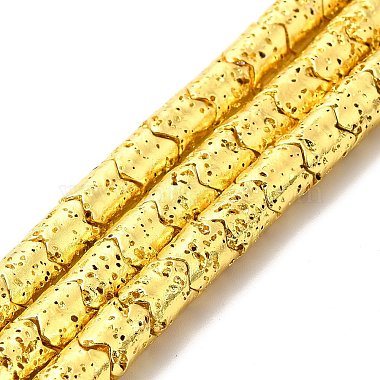 Electroplated Natural Lava Rock Beads Strands(G-G984-03)-2