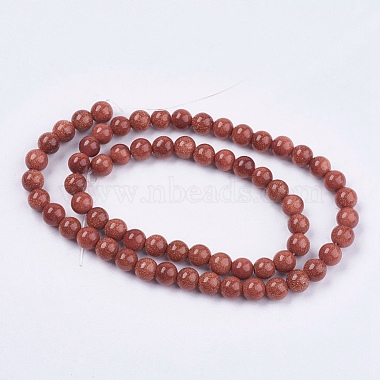 Synthetic Goldstone Bead Strands(G-R193-04-6mm)-2