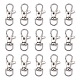 Platinum Plated Alloy Lobster Swivel Clasps For Key Ring(PALLOY-E385-15P)-1