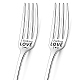 Word Pattern Stainless Steel Fork(AJEW-WH0191-003)-1