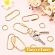 6Pcs 2 Styles Brass Locking Carabiner(KK-YW0004-75)-4