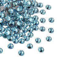 Preciosa&reg Crystal Hotfix Flatback Stones, Czech Crystal, Round(438 11 612 Chaton Rose VIVA 12 &reg), 60010 Aqua Bohemica, SS12(3.3~3.5mm)(Y-PRC-HSS12-60010)