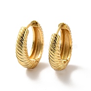 Long-Lasting Plated Brass Hoop Earrings, Croissant Earrings for Women, Cadmium Free & Lead Free, Real 18K Gold Plated, 20.5x20x4~5mm, Pin: 1mm(X-EJEW-K093-13G)