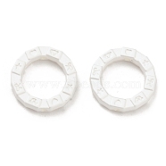 Matte Alloy Beads, Round, Matte Silver Color, 20x4mm, Hole: 1.6mm(PALLOY-R145-14MS)