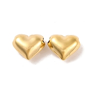 Brass Pendants, Lead Free & Cadmium Free, Heart, Real 24K Gold Plated, 13.5x15.5x7.5mm, Hole: 2mm(KK-U024-05G)