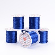 Stretch Elastic Beading Wire String, Medium Blue, 1mm, about 10.93 yards(10m)/roll(X-EW-S002-02)