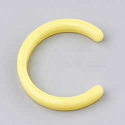 Resin Cabochons, Letter C, Yellow, 44x39x7mm(CRES-T008-02)