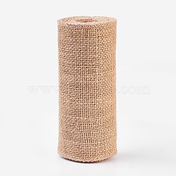 Linen Rolls, Jute Ribbons For Craft Making, BurlyWood, 15cm(OCOR-WH0027-F-01)