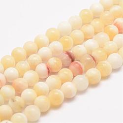 Natural Honey Jade Bead Strands, Round, 4mm, Hole: 0.7mm, about 95pcs/strand, 15.5 inch(G-K153-B26-4mm)