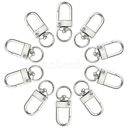 Alloy Swivel Snap Hook Clasps, Platinum, 32x11mm(FIND-YW0004-09P)