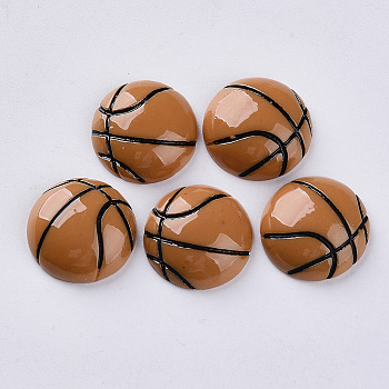 Resin Cabochons, Basketball, Peru, 15x5mm