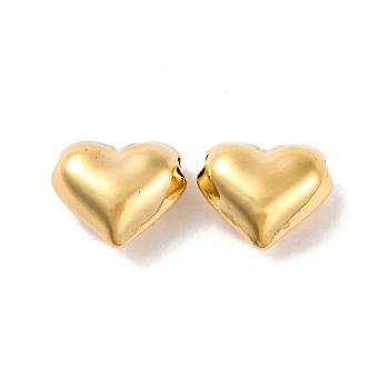 Brass Pendants, Lead Free & Cadmium Free, Heart, Real 24K Gold Plated, 13.5x15.5x7.5mm, Hole: 2mm