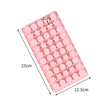 DIY Silicone Molds, Fondant Molds, Resin Casting Molds, for Chocolate, Candy, UV Resin & Epoxy Resin Craft Making, Pink, 230x123x10mm