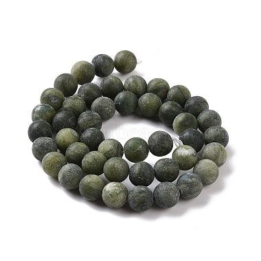 Round Frosted Natural TaiWan Jade Bead Strands(G-M248-8mm-02)-3