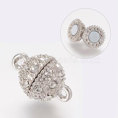 Alloy Rhinestone Magnetic Clasps with Loops(RB-H116-2-N)-2