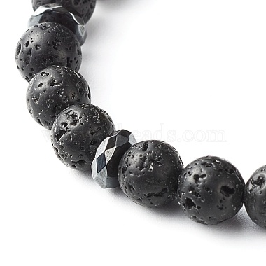 Energy Power Cross Beads Stretch Bracelets Set for Men Women(BJEW-JB06891)-8