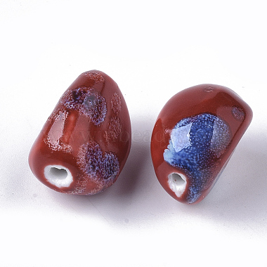 Perles en porcelaine manuelles(PORC-N004-28F)-2