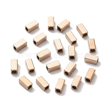 Rose Gold Cuboid 304 Stainless Steel Beads
