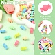 100Pcs Rubberized Style Acrylic Beads(SACR-YW0002-06)-5