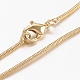 Brass Round Snake Chain Necklaces(X-MAK-L009-08G)-1