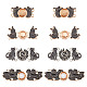 8 Sets 4 Style Alloy Enamel Adjustment Waist Tightener Buckle Buttons(FIND-NB0002-69)-1