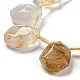 Natural Yellow Hematoid Quartz/Golden Healer Quartz Beads Strands(G-Z040-A05-01)-4