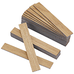100Pcs Mini PVC Floor Stickers, Dollhouse Furniture Accessories, Rectangle, Sandy Brown, 100x15x1.5mm(DIY-GO0003-39)