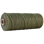 100M Round Cotton Cord, for Gift Wrapping, DIY Craft, Olive, 2mm, about 109.36 Yards(100m)/Roll(PW-WG90046-06)