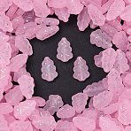 Frosted Transparent Acrylic Beads, Christmas Tree, Silver Metal Enlaced, AB Color Plated, Pink, 17x11.5x4.5mm, Hole: 1.5mm, about 33pcs/20g(X1-OACR-P029-04B-05)