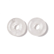 Natural Quartz Crystal Pendants, Rock Crystal Pendants, Donut/Pi Disc Charm Charm, 20x5~7mm, Hole: 6mm(G-E135-03I)