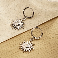 Stainless Steel Sun Dangle Earrings for Women(SM2250-2)