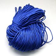 7 Inner Cores Polyester & Spandex Cord Ropes, Solid Color, for Rope Bracelets Making, Blue, 4~5mm, about 109.36 yards(100m)/bundle, 420~500g/bundle(RCP-R006-202)
