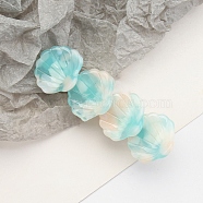 Shell Shape Cellulose Acetate Alligator Hair Clips, Hair Accessories for Girls, Turquoise, 72x23x25mm(PW-WG23971-02)