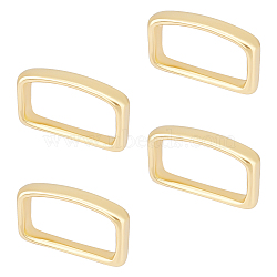 Brass Loop Keepers, Waist Belt Buckle, Real 14K Gold Plated, 5.5x30x17mm(KK-WH0083-09B-G)