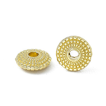 Rack Plating Alloy Beads, Rondelle, Light Gold, 8~8.5x3mm, Hole: 2.4mm