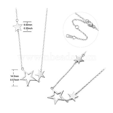collier pendentif en argent sterling plaqué rhodium shegrace 925(JN729A)-2