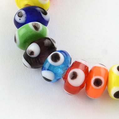 9mm Mixed Color Rondelle Lampwork Beads