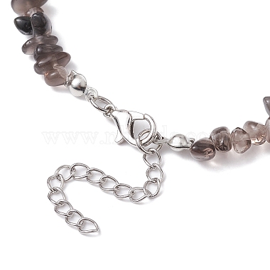 Natural Ice Obsidian Chip Beaded Necklace(NJEW-JN04615-01)-5
