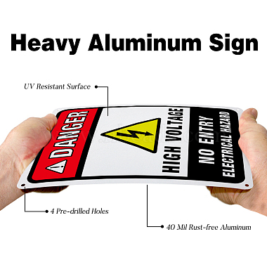 Уф-защищенный и водонепроницаемый алюминиевый предупреждающие знаки(AJEW-GL0001-01A-05)-4